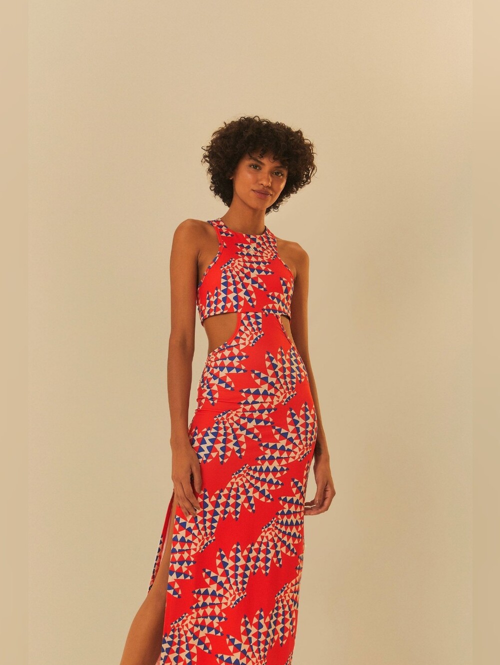 AdidasxFARM RIO Cutout Maxi Dress with Side Slit - Women's